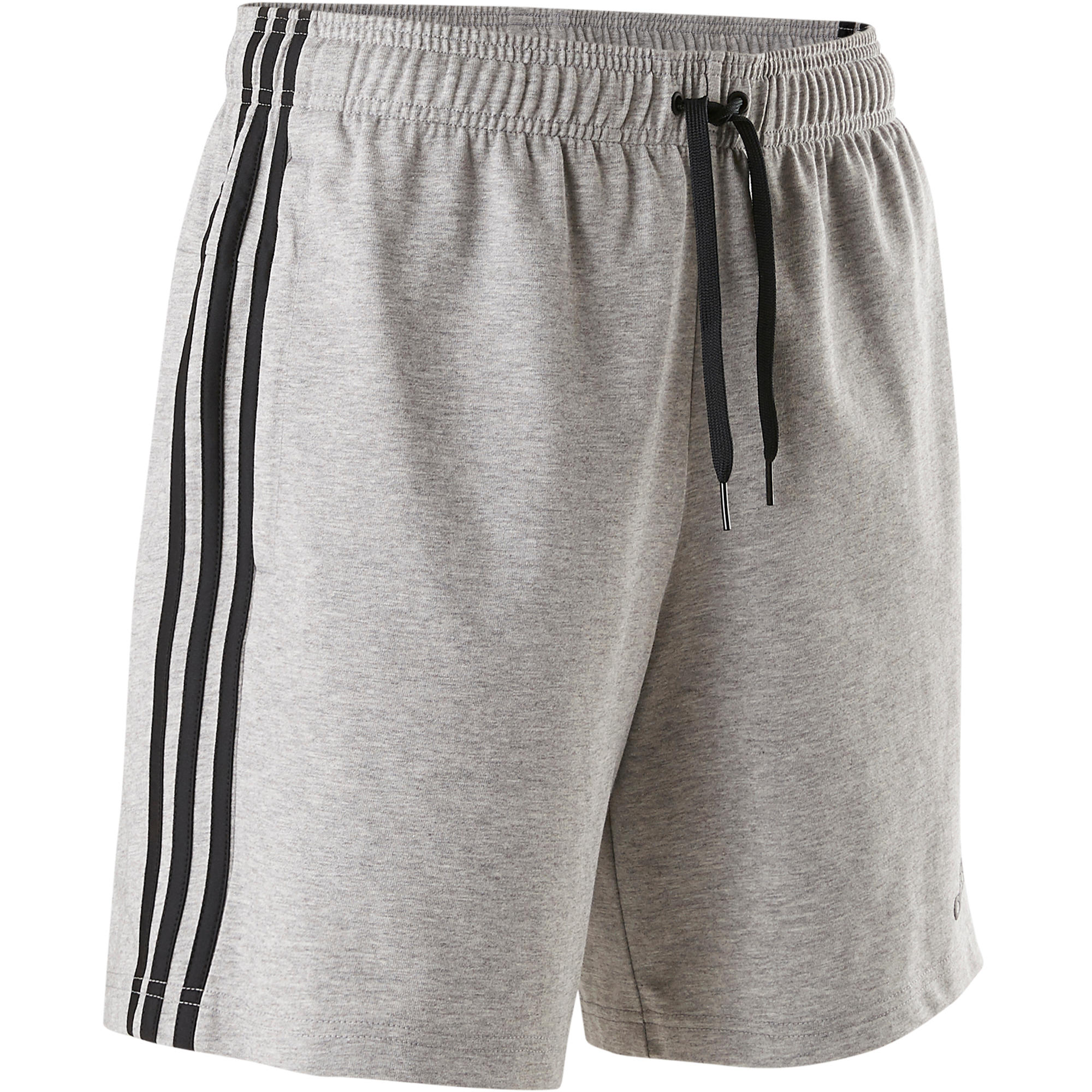 Sporthose kurz 3S 500 Pilates sanfte Gymnastik Herren grau meliert Sporthose kurz 3S 500 Pilates sanfte Gymnastik Herren grau meliert